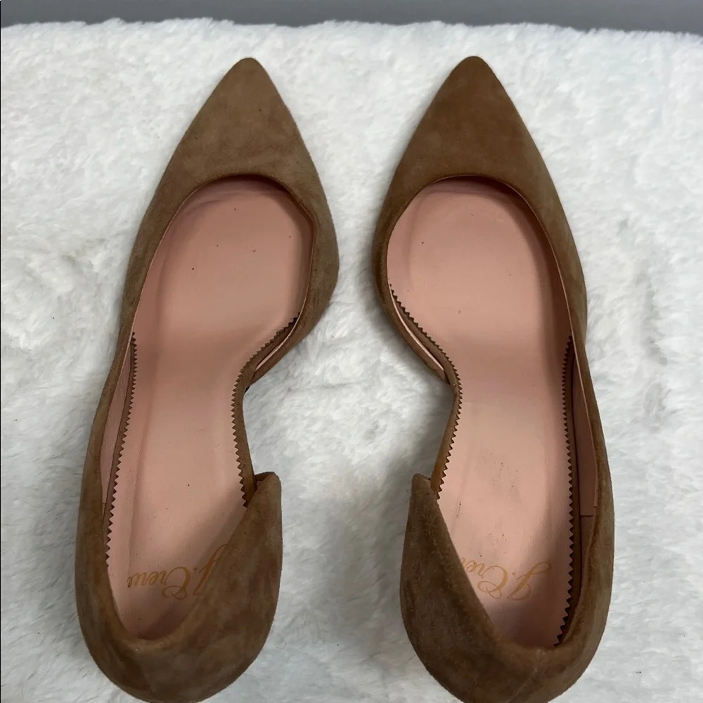 J. Crew Colette D'Orsay Suede Ashen Brown Pumps Made in Italy Sz 8.5